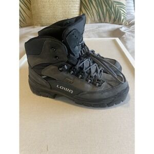 LOWA GoreTex Hiking‎ Boots Men US 8 Grey Renegade GTX Mid Waterproof Lace-Up